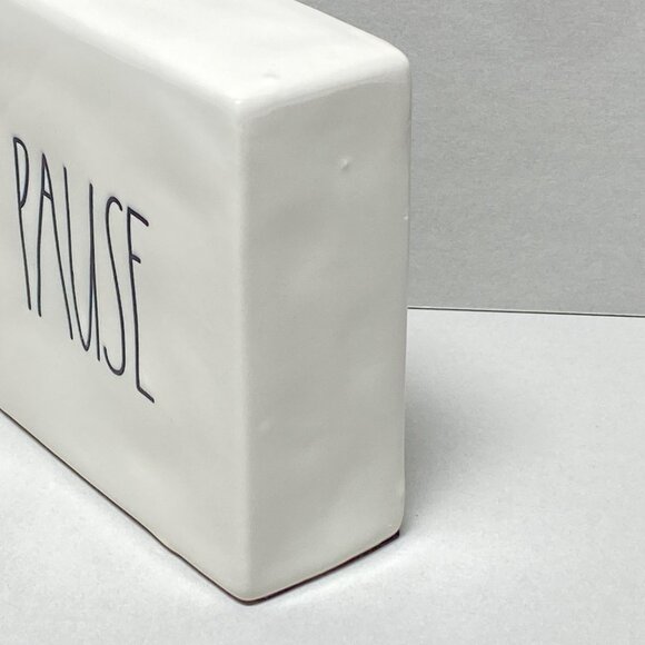 Rae Dunn Artisan Collection By Magenta "Relax" & "Pause" Ceramic Block - Picture 5 of 8